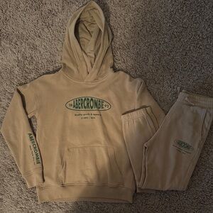 Abercrombie Kids Brown Hoodie and Joggers Set